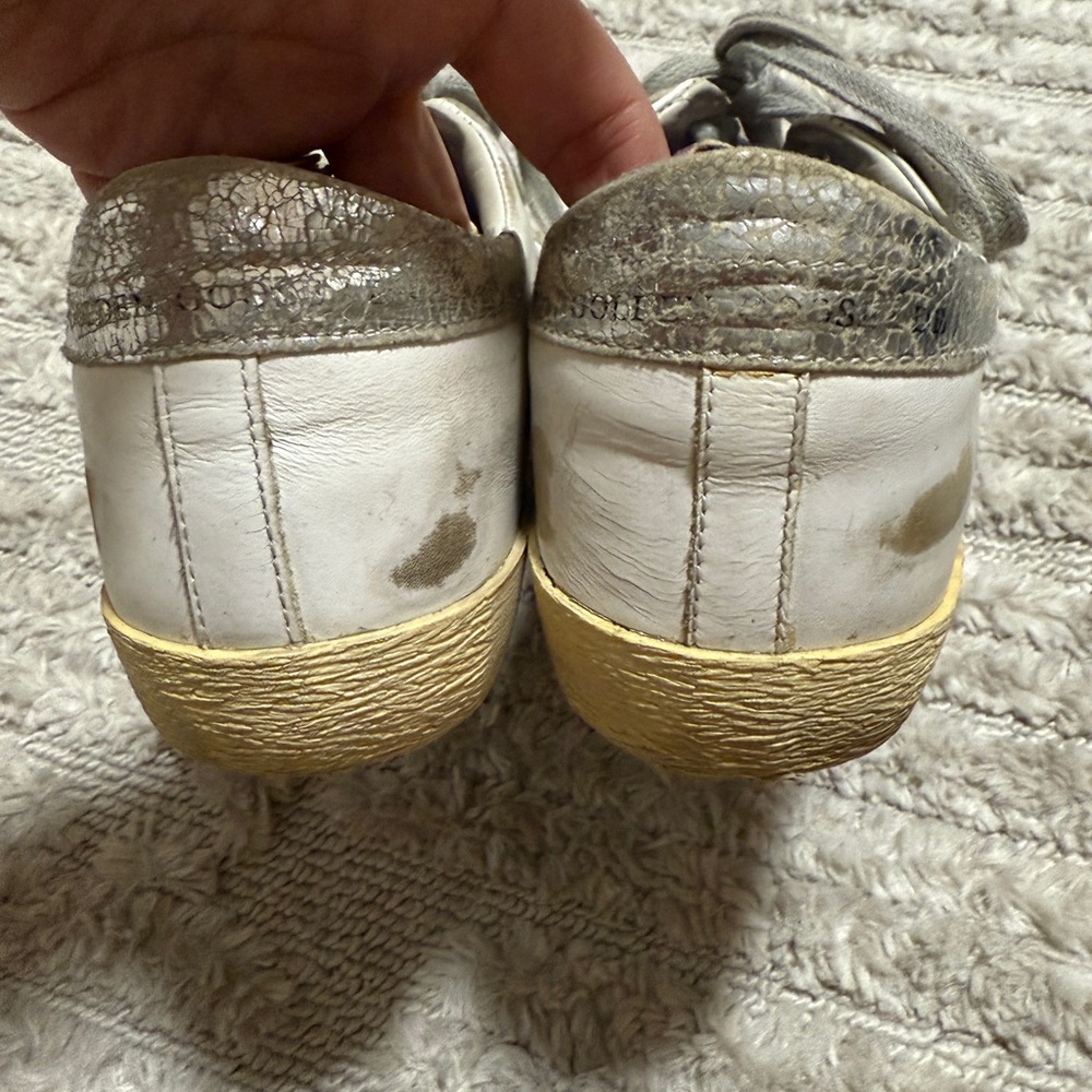Golden Goose Superstar Sneakers in Cream and Purple Sz 36 - Picture 3 of 8